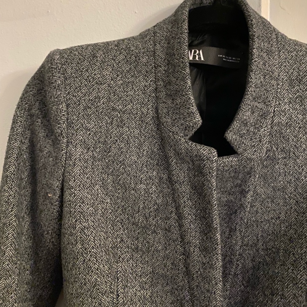 Zara Herringbone Coat